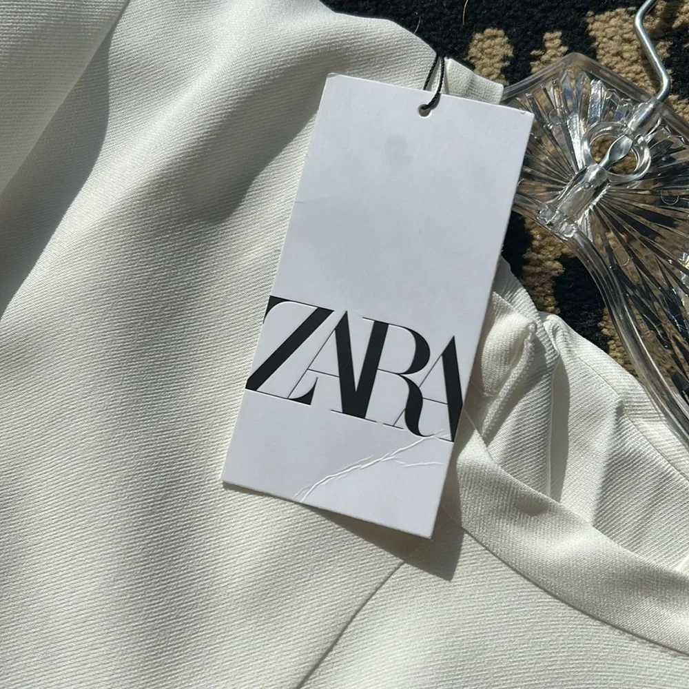 NWT ZARA Flowy Midi Dress Elegant White Maxi Dress - Picture 10 of 14